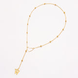 Hollow heart-shaped letter necklace