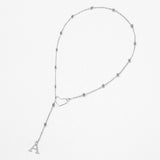 Hollow heart-shaped letter necklace