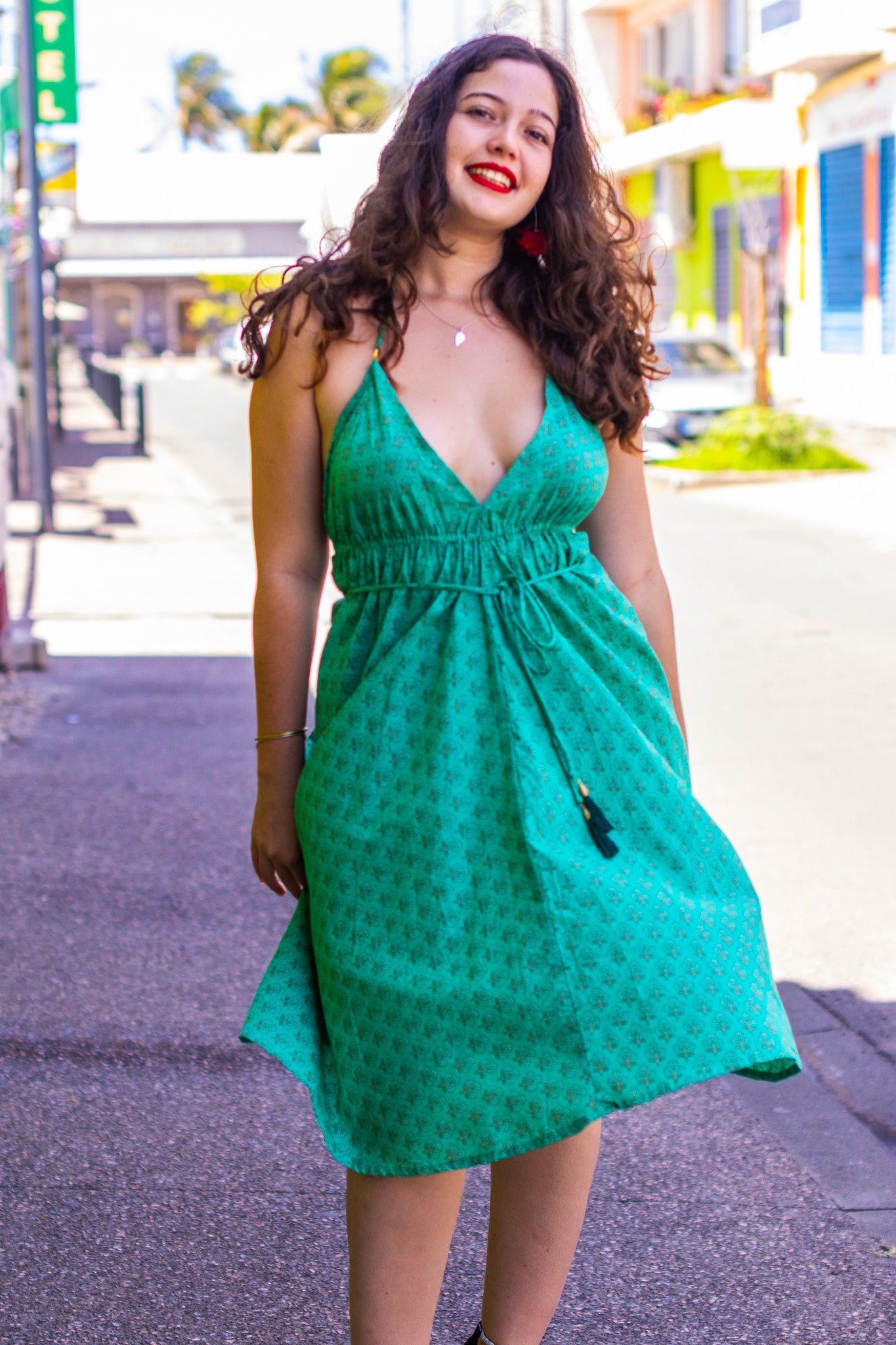 Robe courte dos nu 974,île de la Réunion