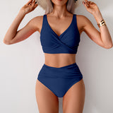 Bikini feminine two-piece swimsuit, high-waisted swimsuit set