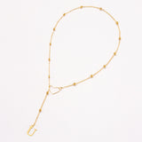 Hollow heart-shaped letter necklace