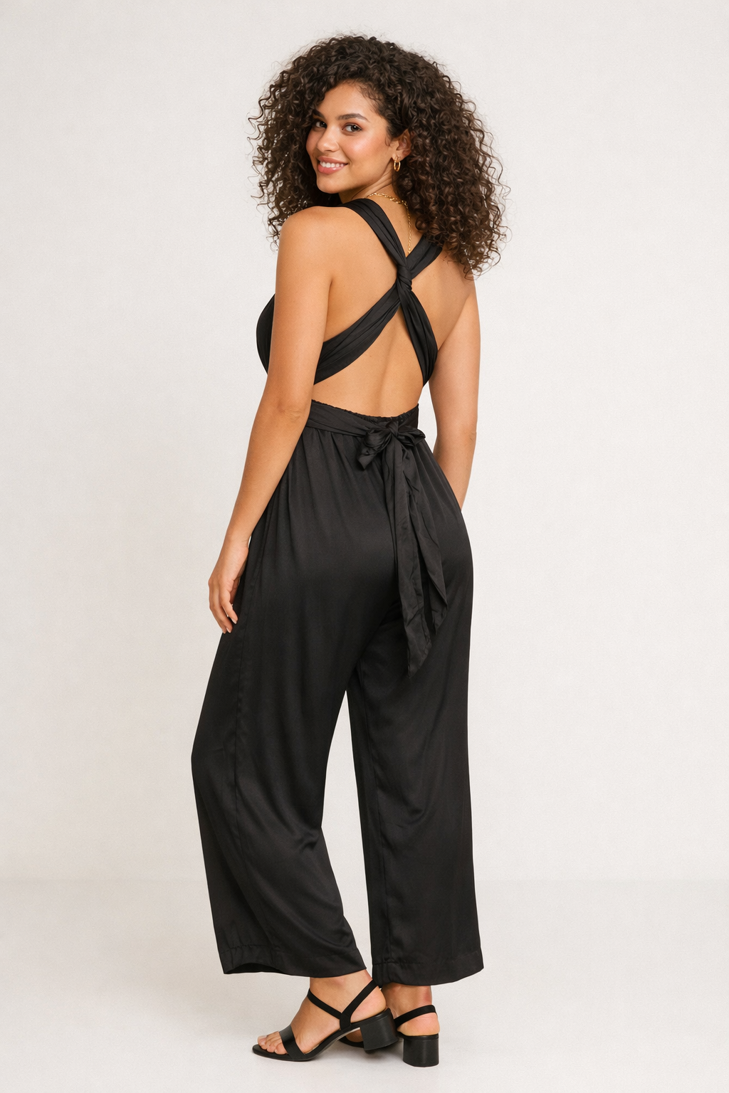 Combinaison pantalon infinity en soie indienne – multi-positions