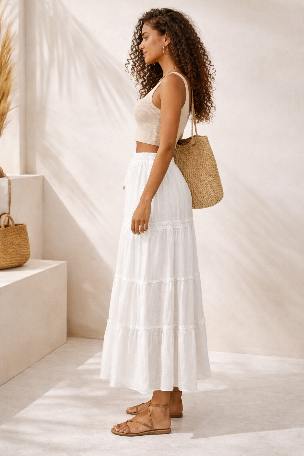 🌸 Jupe Églantine – Jupe longue bohème doublée