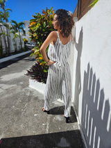 Ensemble rayure ( débardeur + pantalon large), île de la Réunion 974