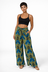Pantalon wax africain femme – 100 % coton bio