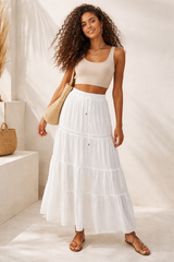 🌸 Jupe Églantine – Jupe longue bohème doublée
