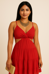 Robe " rouge bourbon" 974, île de la Réunion