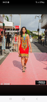 Robe dashiki 974,île de la Réunion