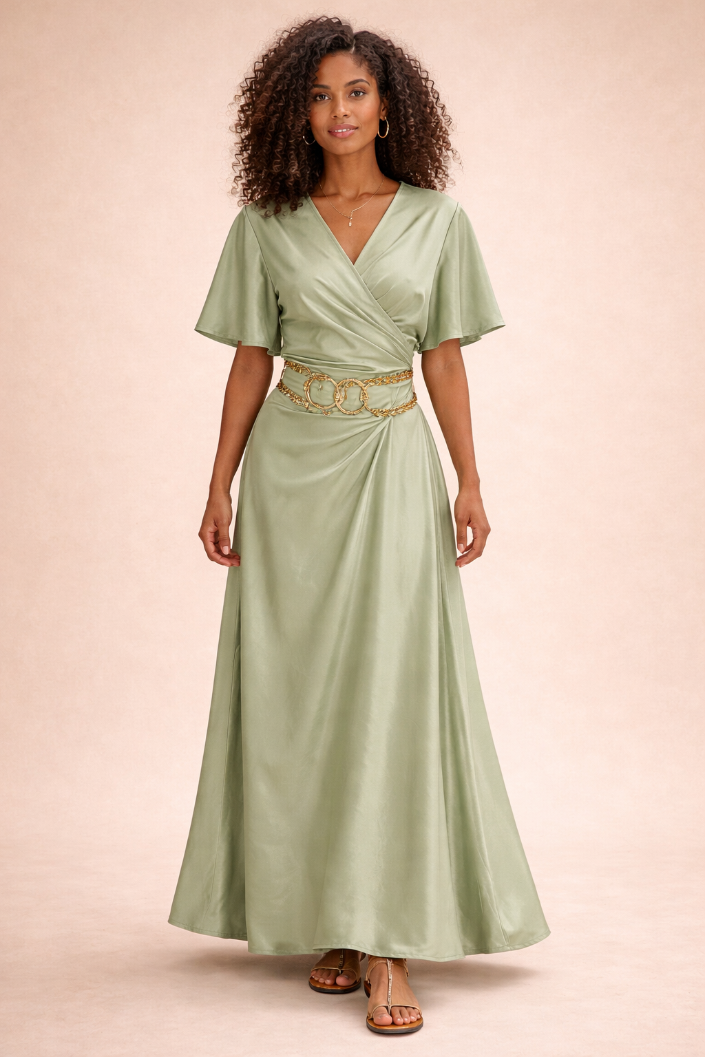 🌿 ENSEMBLE BRISE SOYEUSE – Jupe portefeuille & top cache-cœur en soie indienne