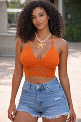 Top Brodé Femme – Fait Main – Style Bohème Estival