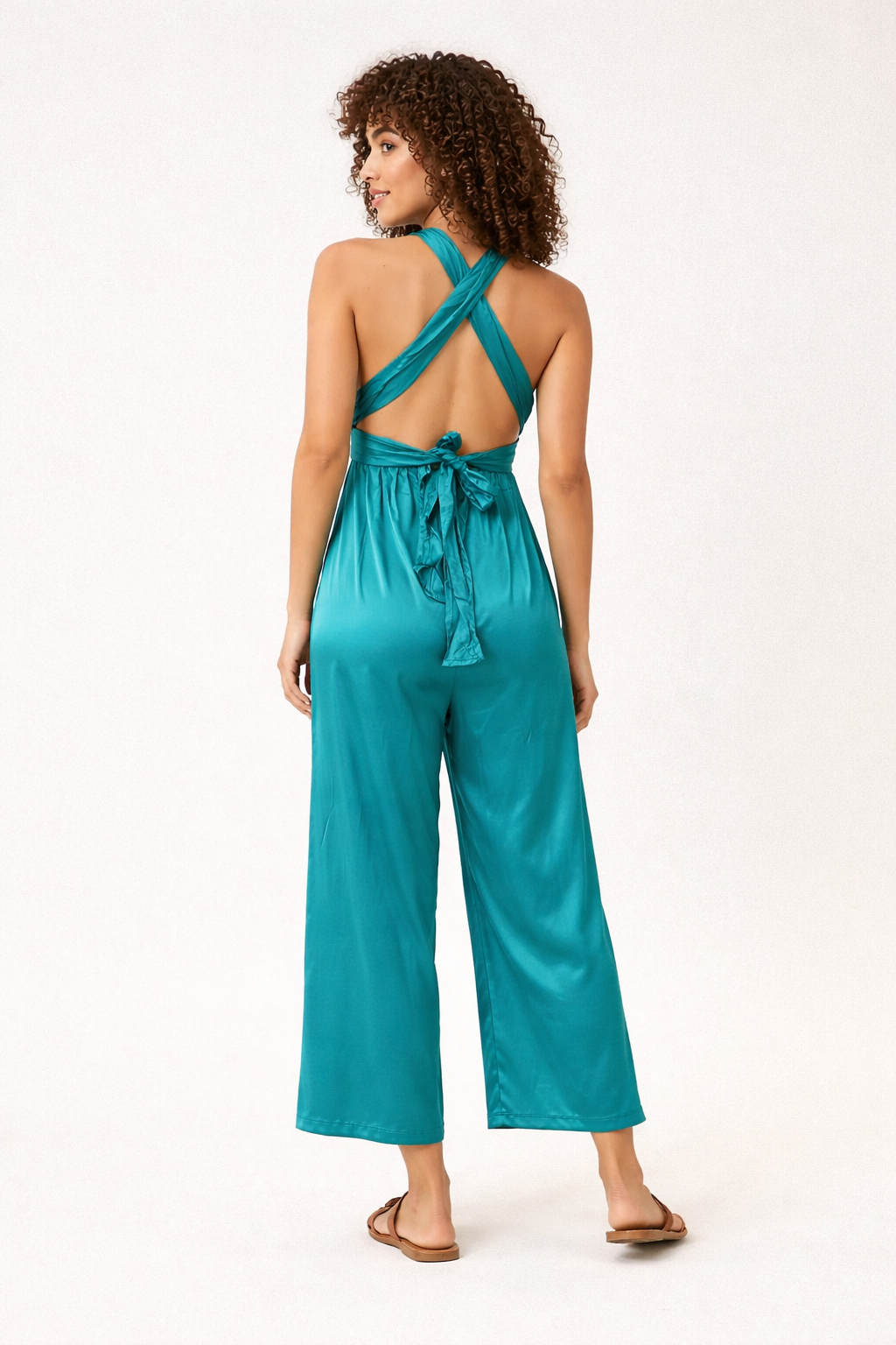 Combinaison pantalon infinity en soie indienne – multi-positions